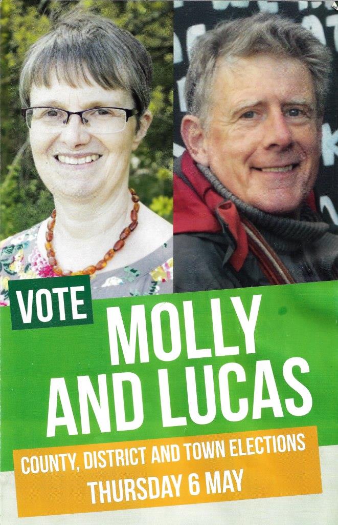 Molly and Lucas photos Green Party flyer May 2021 - enlarge